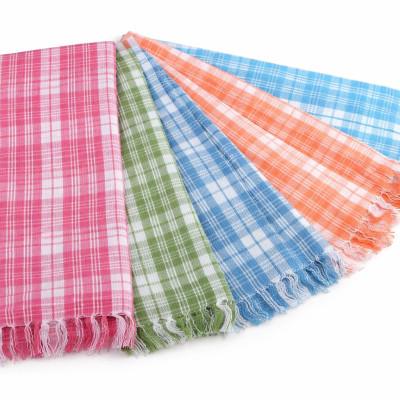Premium Cotton Multicolour Check Bath Towel – 30x60 Inch